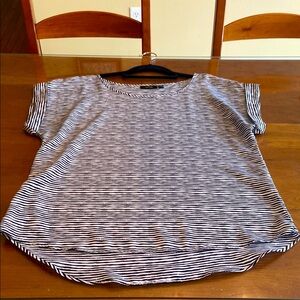 Striped Black and White Women's Top